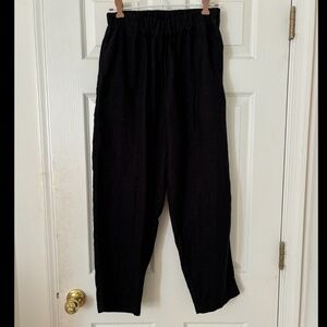 Linen Fox Mara pants, black